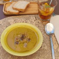 Soup (from the daily menu) at Cor de Tangerina in Guimaraes