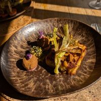 Mil folhas de batata com bolinhos de alheira at Cor de Tangerina in Guimaraes