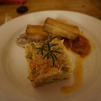 Rosemary rice and smoked tofu at Cor de Tangerina in Guimaraes
