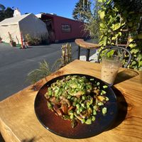 🍄 Hash with Vegan 🥚 at Julia's Vegetarian Restaurant in Pacific Grove