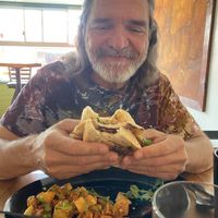 Vegan Egg Sandwich never disappoints  at Julia's Vegetarian Restaurant in Pacific Grove