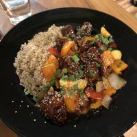 Orange chicken  at Julia's Vegetarian Restaurant in Pacific Grove