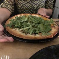 Mushroom flatbread  at Julia's Vegetarian Restaurant in Pacific Grove