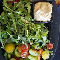 Simple Salad with Tahiti Dressing at Julia's Vegetarian Restaurant in Pacific Grove