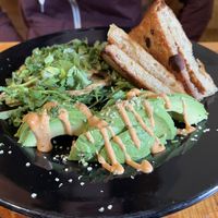 Green “Eggs” & Avocado  at Julia's Vegetarian Restaurant in Pacific Grove