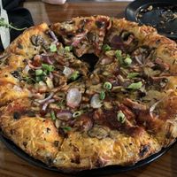 Smokehouse pizza  at Julia's Vegetarian Restaurant in Pacific Grove