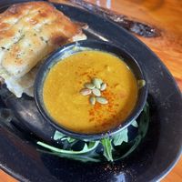 Squash soup   at Julia's Vegetarian Restaurant in Pacific Grove