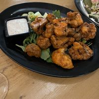 Buffalo cauliflower wings   at Julia's Vegetarian Restaurant in Pacific Grove