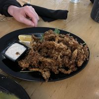 Fried mushrooms   at Julia's Vegetarian Restaurant in Pacific Grove