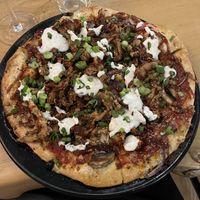 Big sur vegan pizza   at Julia's Vegetarian Restaurant in Pacific Grove
