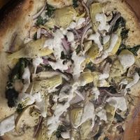 California pizzaa  at Julia's Vegetarian Restaurant in Pacific Grove