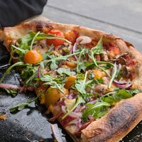 Vegan Rita Pizza at Julia's Vegetarian Restaurant in Pacific Grove