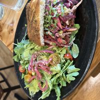 BBQ sliders  at Julia's Vegetarian Restaurant in Pacific Grove