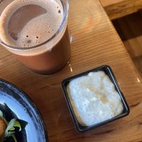 Vegan ranch and hot coco  at Julia's Vegetarian Restaurant in Pacific Grove