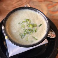 Artichoke soup  at Julia's Vegetarian Restaurant in Pacific Grove