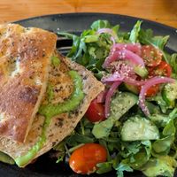 Vegan egg sandwich at Julia's Vegetarian Restaurant in Pacific Grove
