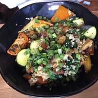 Vegan byriani entree at Julia's Vegetarian Restaurant in Pacific Grove