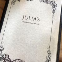 Menu at Julia's Vegetarian Restaurant in Pacific Grove