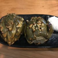 Roasted artichoke! at Julia's Vegetarian Restaurant in Pacific Grove
