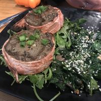 Bacon wrapped biscuits! 🥰 at Julia's Vegetarian Restaurant in Pacific Grove
