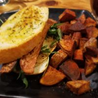 Vegan breakfast sandwich at Julia's Vegetarian Restaurant in Pacific Grove