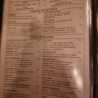 Separate vegan menu at Paco's in Perth