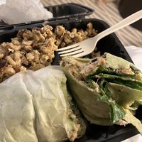 Chicken salad wrap and Mac & Cheese  at The Land of Kush in Baltimore