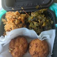 Crab cakes at The Land of Kush in Baltimore