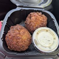 Vegan Crab Cakes at The Land of Kush in Baltimore