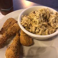 Mac and cheese and chicken  at The Land of Kush in Baltimore