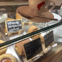 try the macchiato (the small brother of the latte macchiato)  at CheBon in Venice