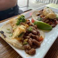 Beer battered avocado street tacos at Nuestra Mesa in Camas