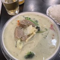 Jungle green curry w/ mock duckk  at Thai Elephant of Morro Bay in Morro Bay