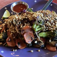 Stir fry very large portion  at Bouldin Creek Cafe in Austin