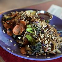 Stir fry very delicious  at Bouldin Creek Cafe in Austin