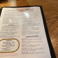 Part of the menu   at Bouldin Creek Cafe in Austin