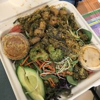 Big Azz Tarzan salad + tofu 😍 great dressing! So much nooch lol  at Bouldin Creek Cafe in Austin