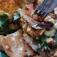 Bite of the Renedict at Bouldin Creek Cafe in Austin