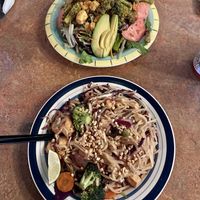 Tarzen’s Salad and south Austin stir fry  at Bouldin Creek Cafe in Austin