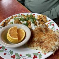 Potato leek omelette  at Bouldin Creek Cafe in Austin