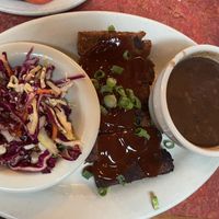 Vegan BBQ plate  at Bouldin Creek Cafe in Austin