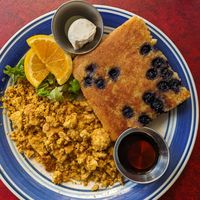 Oven cake breakfast at Bouldin Creek Cafe in Austin
