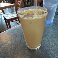 Pistachio latte  at Bouldin Creek Cafe in Austin
