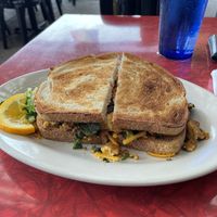 Breakfast Scramwich, vegan of course    at Bouldin Creek Cafe in Austin
