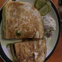 Vegan Cheese grilled sandwich with the additions  at Bouldin Creek Cafe in Austin