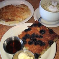 Vegan blueberry cornbread at Bouldin Creek Cafe in Austin