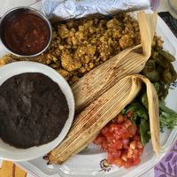 Tamale breakfast at Bouldin Creek Cafe in Austin