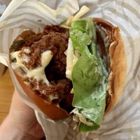 Vegan Hot Chic Chicken Burger with a THIS Isn’t Chicken patty! at Patty & Bun in Brighton