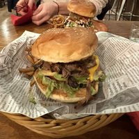 Curry burgerrs  at Sunset in Alp