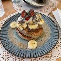 Banana pancakes    at Nudie Foodie in Athens